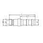 Króciec do form wtryskowych DN9 typ HASCO, do węża Push-Lock fi 13 mm, bez zaworu - 3