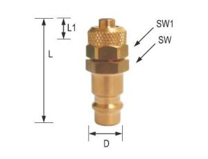 Króciec szybkozłącza DN7,2 typ 26, skręcany do węża fi 10x8 mm, mosiądz - image 2