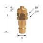 Króciec szybkozłącza DN7,2 typ 26, skręcany do węża fi 10x8 mm, mosiądz - 3