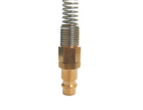Króciec szybkozłącza DN7,2 typ 26, skręcany do węża fi 8x6 mm ze sprężyną, mosiądz