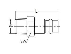 Króciec szybkozłącza DN10 typ 27, G 1/2 GZ, wtyk szybkozłącza, stal - image 2