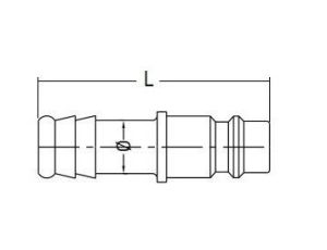 Króciec szybkozłącza DN10 typ 27, do węża fi 10 mm, wtyk szybkozłącza, stal - image 2