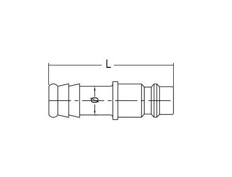 Króciec szybkozłącza DN10 typ 27, do węża fi 10 mm, wtyk szybkozłącza, stal - 2