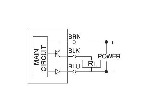 Czujnik PNP NO, 10-28V DC 3-przew.,kabel 5m, bez wtyku - 2