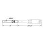 Czujnik kontaktr. 5-240V AC/DC 2-przew.,kabel 0,3m, wtyk M8 - 4