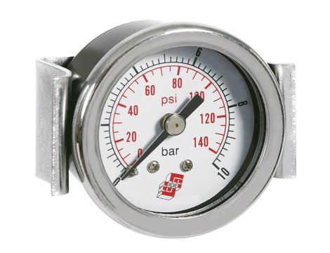 Manometr tablicowy aksjalny 0-12 bar z elementem montażowym C, G 1/4, 63 mm - 2