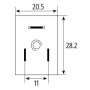 Cewka elektrozaworu 110V AC z wtyczką z diodą LED, szerokość 22 mm, trzpień fi 9 mm - 4