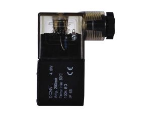 Cewka elektrozaworu 230V AC, z wtyczką z diodą LED, szerokość 22 mm, trzpień fi 9 mm