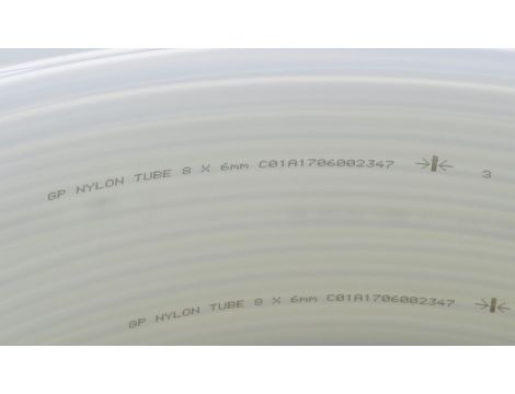 Przewód pneumatyczny PA poliamidowy kalibrowany, fi 8x6 mm, biały (krążek 100 m) - 2