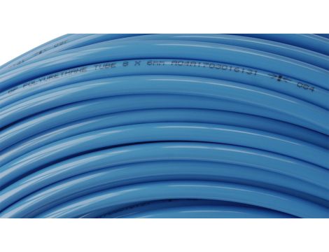Przewód pneumatyczny PU poliuretanowy kalibrowany, fi 12x8 mm, niebieski (krążek 100 m) - 2