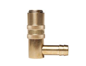 Szybkozłącze do form wtryskowych DN6 typ HASCO, kątowe 90 stopni do węża fi 8 mm, bez zaworu