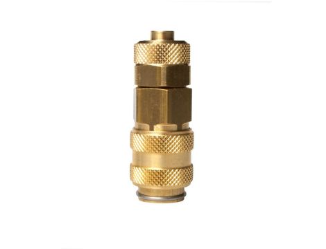 Szybkozłącze pneumatyczne DN5 typ 21, skręcane do węża fi 8x6 mm, mosiądz
