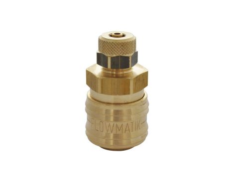 Szybkozłącze pneumatyczne DN7,2 typ 26, skręcane do węża fi 6x4 mm, mosiądz