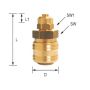 Szybkozłącze pneumatyczne DN7,2 typ 26, skręcane do węża fi 8x6 mm, mosiądz - 3