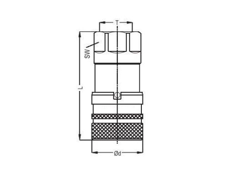 Szybkozłącze hydrauliczne DN10 ISO16028, G 3/8 GW, stal ocynkowana, NBR - 2