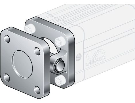 Ucho proste kompletne do siłownika pneumatycznego D100, ISO15552/6431, ISO21287, ze śrubami montaż.