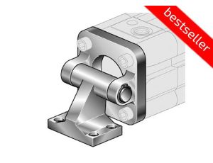 Ucho skośne kompletne do siłownika pneumatycznego D80, ISO15552/6431, ISO21287, ze śrubami montaż.