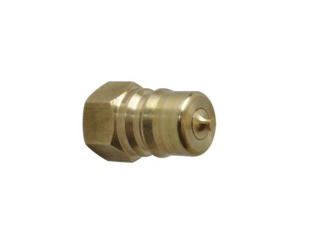 Króciec szybkozłącza hydraulicznego ISO B obustronnie odcinający, G 1/4 GW, mosiądz, NBR