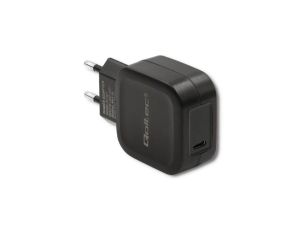 Qoltec Ładowarka sieciowa 20W 5-12V 1.67-3A USB typ C PD Czarna