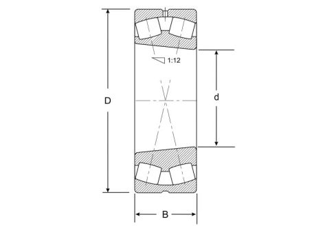 Łożysko baryłkowe dwurzędowe 22312 EAKW33C3 SNR 60 x 130 x 46 - 3