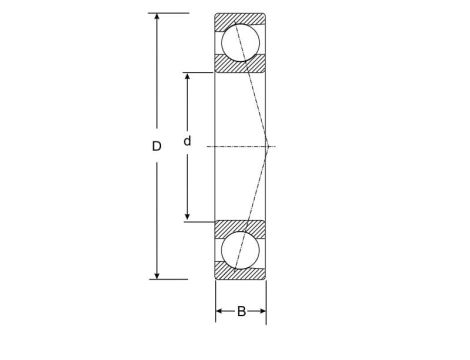 Łożysko skośne jednorzędowe, łożysko precyzyjne B71918 E 2RSD T P4S UL FAG, 90 x 125 x 18 - 2