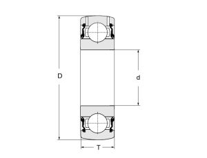 Łożysko samonastawne CS206 2RS FBJ, 30 x 62 x 16 - image 2