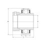 Łożysko samonastawne EX 205 15G2 SNR, 23.81 x 52 x 44.3 - 4