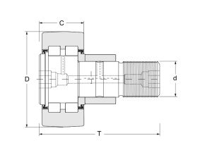 Rolka wałeczkowa z trzpieniem F 229025.PWKR INA, 18 x 40 x 23.5 - image 2