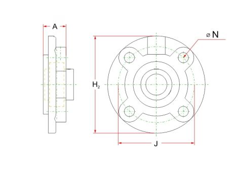Oprawa samonastawna żeliwna FE.211 SNR - 2