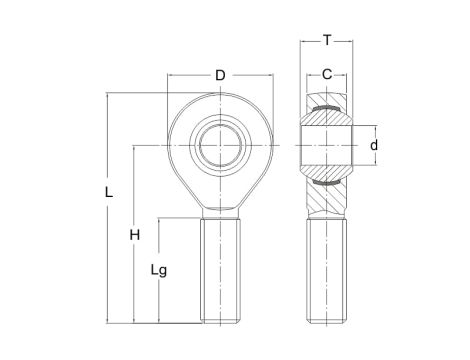 Główka cięgła GAKL6 PW A INA - 2