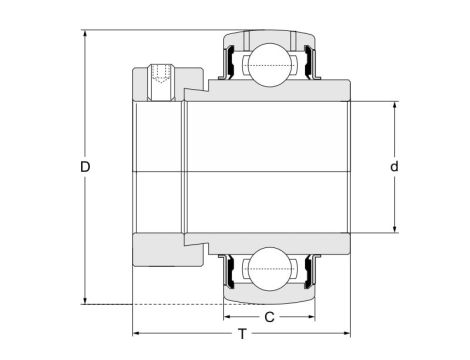 Łożysko samonastawne, powłoka antykorozyjna GE45 XL KRR B FA125.5 INA, 45 x 85 x 56.5 - 3