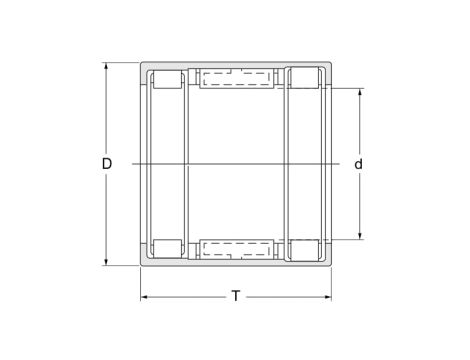Sprzęgło igiełkowe ułożyskowane HFL0822 KF L564 INA, 8 x 12 x 22 - 3