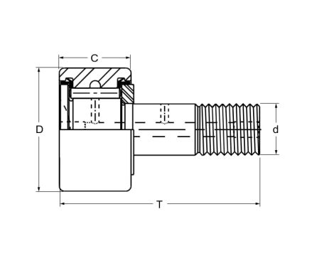 Rolka igiełkowa z trzpieniem, koncentryczna KR30 X PP A NMT INA, 12 x 30 x 14 - 3
