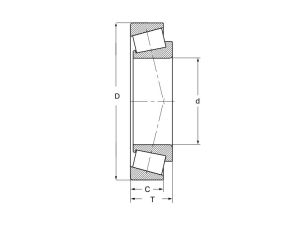 Łożysko stożkowe jednorzędowe L45449/45410 SNR, 29 x 50.292 x 14.224 - image 2