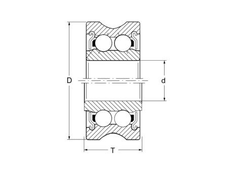 Rolka profilowana LFR5208 40 2Z INA, 40 x 98 x 38 - 3
