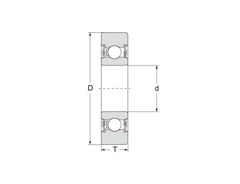 Rolka z otworem LR200 X 2RSR INA, 10 x 32 x 9 - 2