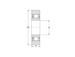 Rolka z otworem LR608 2RSR HLC INA, 8 x 24 x 7 - image 2