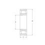 Łożysko walcowe jednorzędowe N12507S02H100 SNR, 42 x 80 x 20 - 4