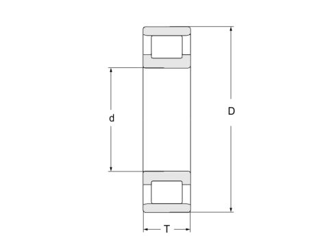 Łożysko walcowe jednorzędowe N314 E XL M1 C3 FAG, 70 x 150 x 35 - 3