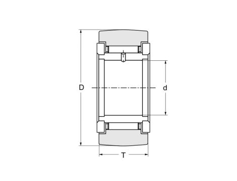 Rolka igiełkowa NATR25 X PP A INA, 25 x 52 x 25 - 2