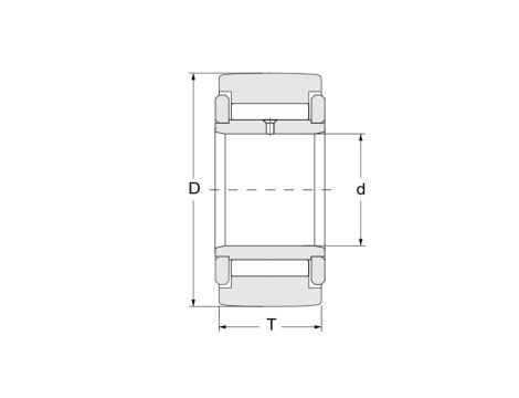 Rolka igiełkowa NATV15 PP A INA, 15 x 35 x 19 - 2