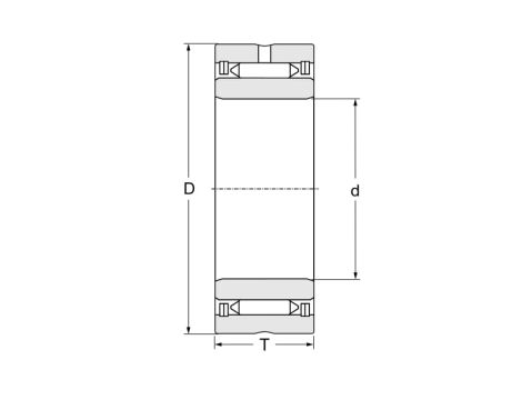 Łożysko igiełkowe NKI95/36 XL INA 95 x 125 x 36 - 2