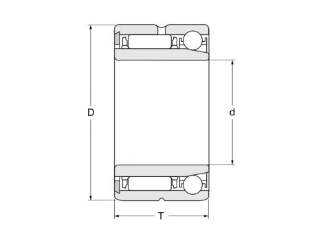 Łożysko kombinowane NKIA5908 XL INA 40 x 62 x 30 - 2