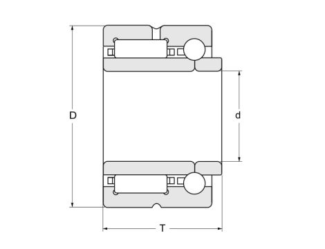 Łożysko kombinowane NKIB5913 XL INA 65 x 90 x 38 - 3