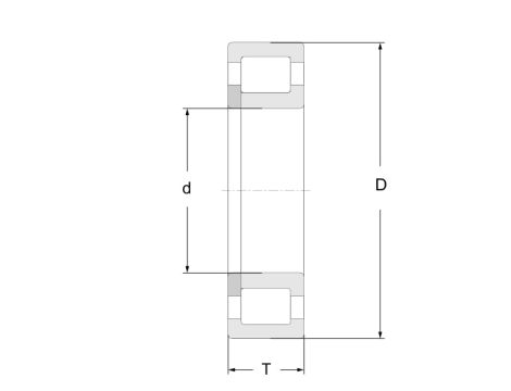 Łożysko walcowe jednorzędowe NUP306 E XL M1 FAG, 30 x 72 x 19 - 3