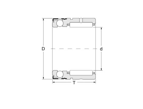 Łożysko kombinowane NX25 XL INA 25 x 37 x 30 - 2