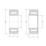 Łożysko igiełkowe PNA12/28 XL INA 12 x 28 x 12 - 3