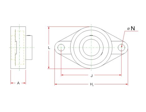 Zespół z oprawą blaszaną ocynkowaną RAT12 XL INA - 2