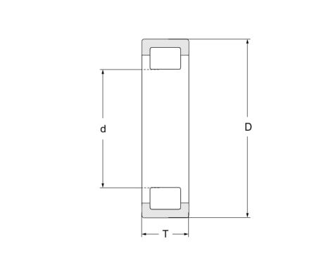 Łożysko walcowe bez pierścienia wewnętrznego RNU 12044 S01 SNR, 3445 x 5146 x 17.5 - 3