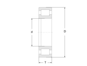 Łożysko walcowe jednorzędowe SC101256/35VCS48 FBJ, 50 x 104 x 56 - image 2